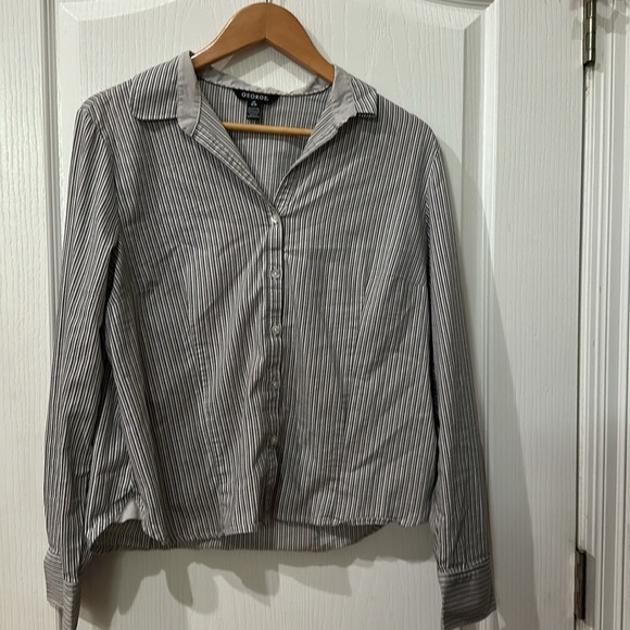George pair of 2 Sz L (12-14) long sleeve button down shirts - Picture 3 of 3